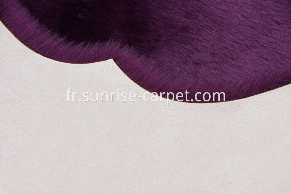 Imitation Furs rug flooring Purple color